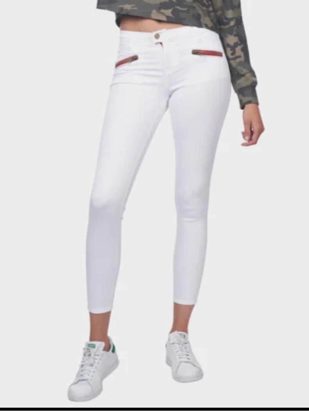 NWOT Etienne Marcel Skinny Jeans with Red Zip Accent